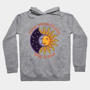 Total Solar Eclipse April 8, 2024 Celestial Sun Moon Hoodie